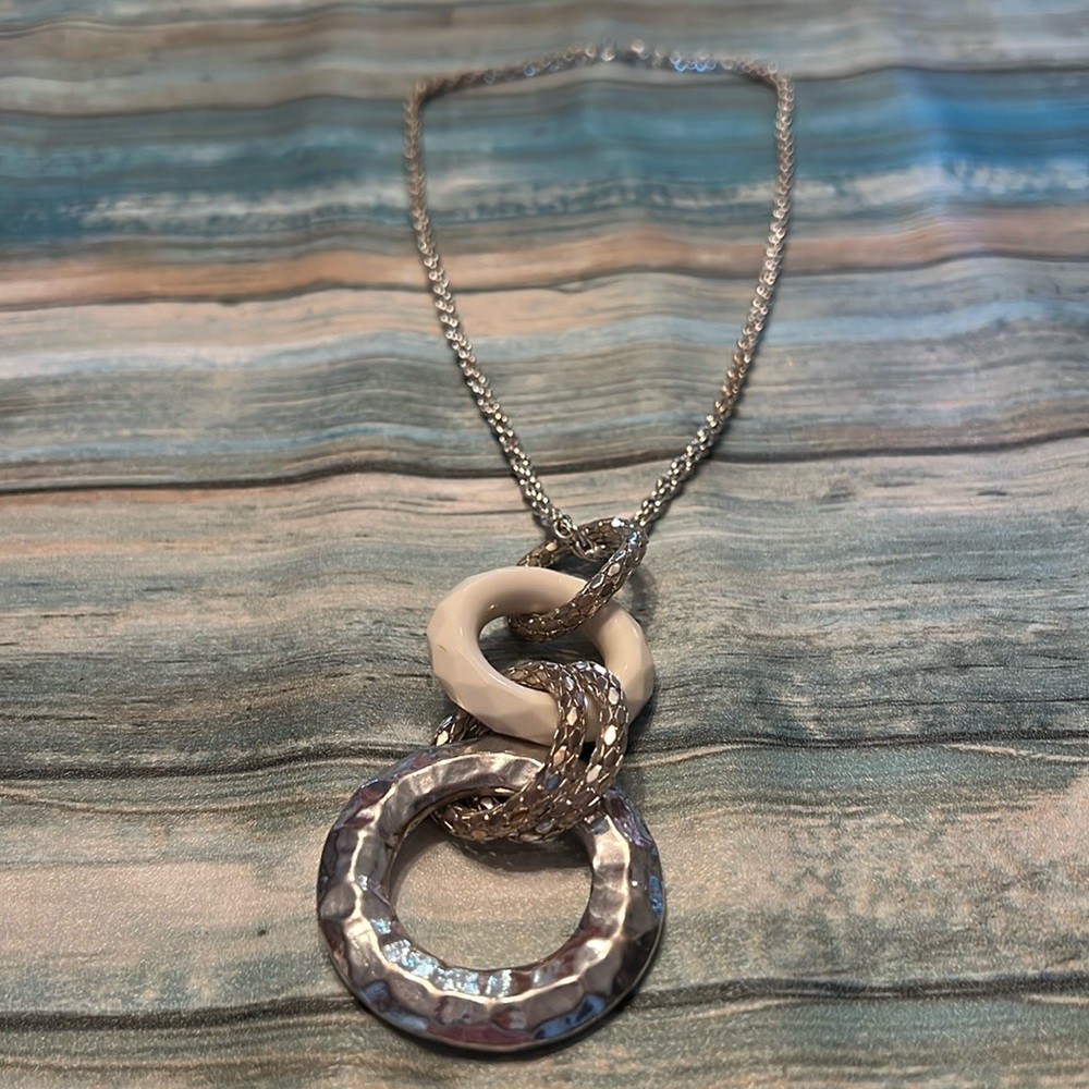Hammered silver and ivory 
Necklace